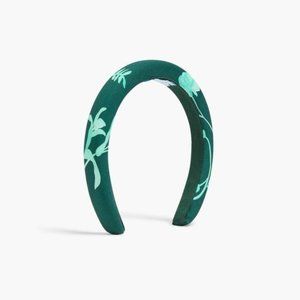 NWT Hill House The Alice Headband Emerald Botanical